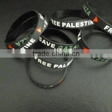 Fast delivery and top quality Palestine 100% silicone wrist band ---- DH 16998