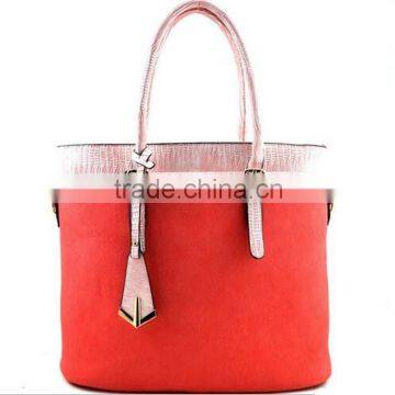 Custom Newest Fashion Dual Carrying Handles Faux Leather Classical Handbags