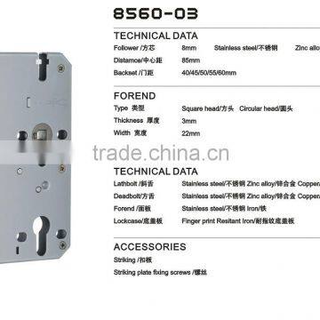 Europe Standard High Quality 8560 Door Mortise Lock Body photo-2