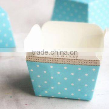 Skill manafacture hot -selling bule colur with white dot handmade box