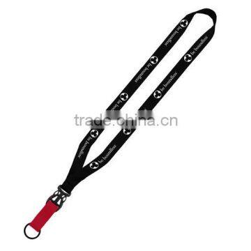 3/4" Multi color (Top and bottom) Polyester Lanyard with Plastic Slide Buckle Release and Plastic O-Ring