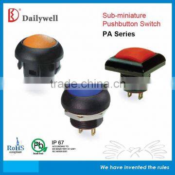 Tin-Nickel Alloy IP67 With Wire Pushbutton Switch