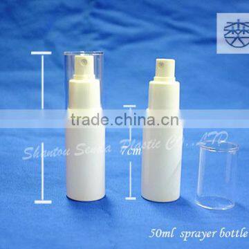 cosmetic with label plastic spray bottles wholesale, 50ml PET plastic throat spray bottle for personal care