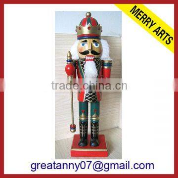 China supplier customized new 20cm 8" wooden soldier nutcracker for christmas decoration