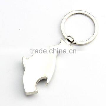 Metal Shark Bottle Opener Key Chain With Compass. photo-3