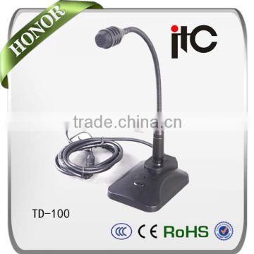 ITC TD-100 New Arrival Generally Using Desktop Gooseneck Dynamic Microphone