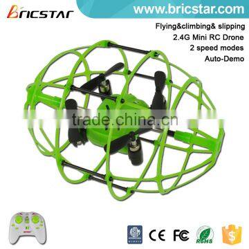 Green stunt 2.4G drone gyro helicopter with auto demo