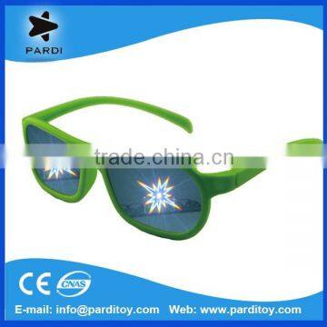 3D plastic diffraction sunglasses, fireworks sunglasses