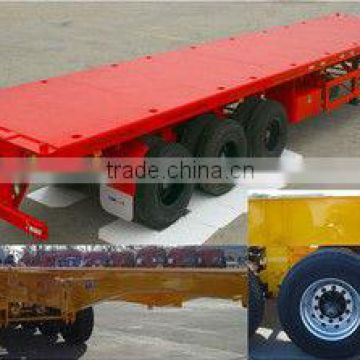 competitive price 40-60ton 3 axle extendable low bed trailer / low flatbed truck semi trailer / low boy truck semitrailer