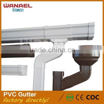 Cheap building material K-style beautiful pvc rainwater pipe and gutter