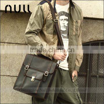 Vintage Men's Genuine Leather Military Backpack photo-3