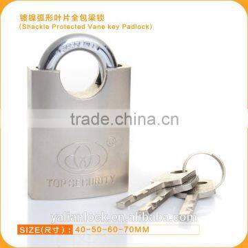 2015 Europe Market Good Quality Shackle Protected Vane Key Padlock