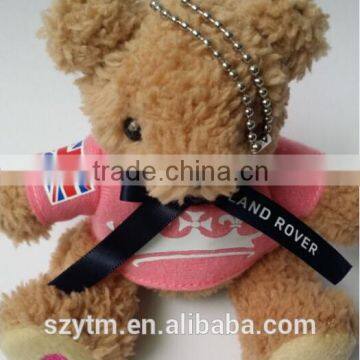 Custom Stuffed Wholesale Mini Teddy bear key chain With logo t shirts