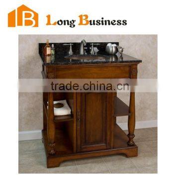 LB-LX2144 New French style solid wood bathroom vanity cabinet was made from solid wood for bathroom