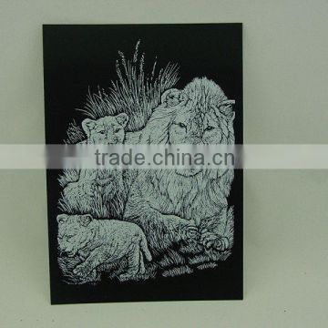 Engraving card/Scrap foil/foil card/foil paper engraving art