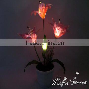 high quality artificial potted lily calla flower artificial led flowers with battery for indoor ornaments