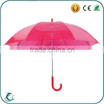 promotional straight auto open transparent pvc umbrella