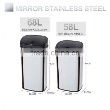 8 10 13 Gallon Infrared Touchless Dustbin Stainless Steel Waste Bin Indoor Garbage Can Factory SD-007 photo-3