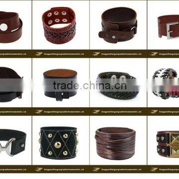 Custom wholesale high qulity leather bracelets all kinds of leather bracelets for men