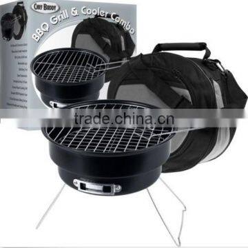 2 IN 1 CHILL & GRILL/ PORTABLE BBQ GRILL WITH COOLER BAG