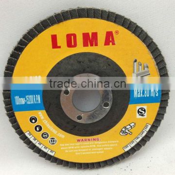 high quality abrasive zirconia metal flap disc 4inch