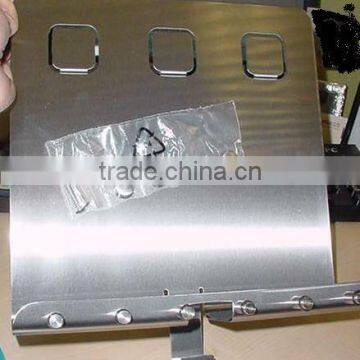 stainless steel memo board with key holder and hook