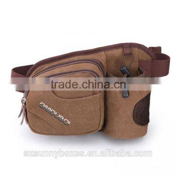 High Quality Multi-function Canvas Bottles & Cans Holster Cross Shoulder & Waist Messenger Bag photo-2