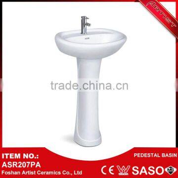 Modern Popular Low Price Bathroom Wash Hand Ceramic Pedestal Basin                        
                                                Quality Choice
                                                                    Supplier's Choice