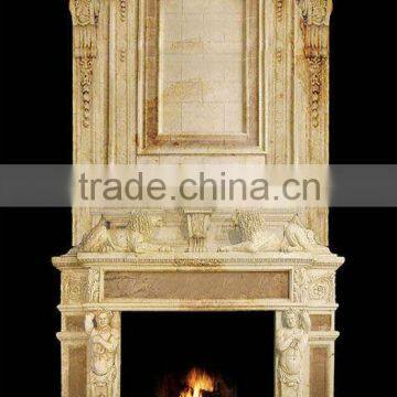 luxury marble fireplace mantel