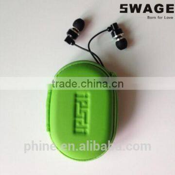PH-EM602 metal earphone with EVA bag packing, cool earbuds with micphone
