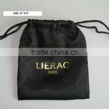 Satin promotional drawstring pouch