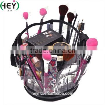 Clear PVC Makeup Bag Round Pro Cosmetics Travelling Bag With Shoulder Strap