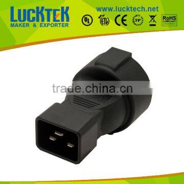 IEC 320 C20 male to 3pin European female power socket connector