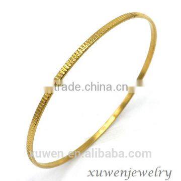 gold plated thin stainless steel single bangle designs