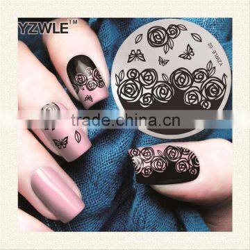 2016 Fashionable Nail DIY Beauty BC Laces Design Care Stainless steel Image custome Metal Nail Stamping plates