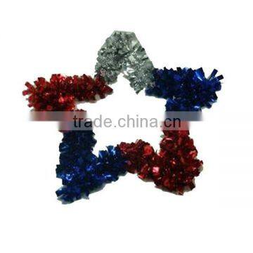 Star Shaped Colored Christmas Tinsel