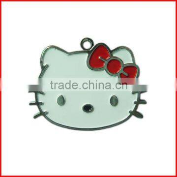 Cute kitty cat metal keychain