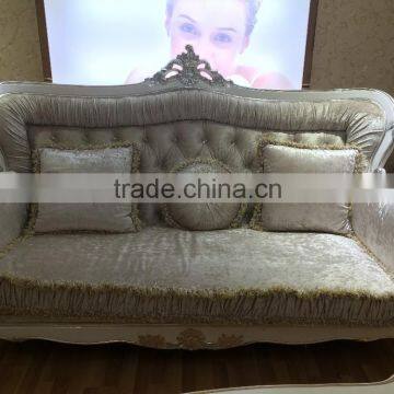 Modern France Wooden Fabric Sofa Set Living Room Design photo-2