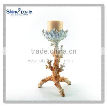 coral decorative tall candle holder for weddings