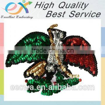 professionally custom animal sequins embroidery patch