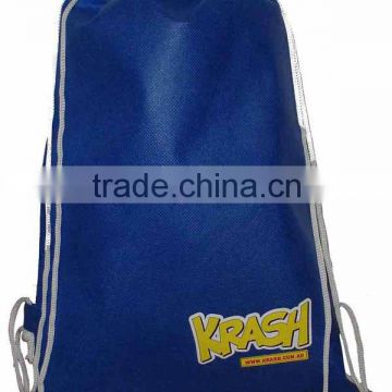 top quality blue non woven drawstring bag