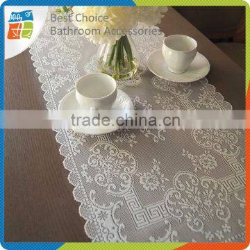 Jacquard White Crochet Table Runner