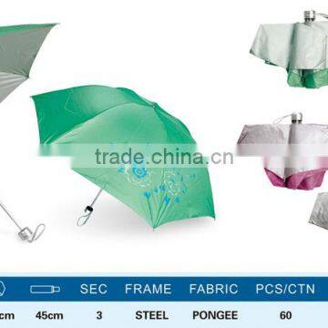 Cheap Promotional Plastic Round Handle Manual Umbrella