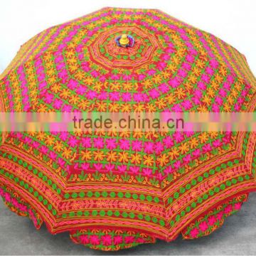 Garden Patio Sun Umbrella Parasol Boho Bohemian Parasol Traditional Indian Embroidered parasol mbrella