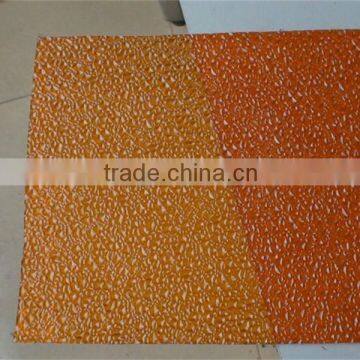 Polycarbonate panel supplier bayer pc embossed panel for subway entries (TN3036)