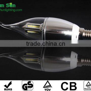 High quality led filament light lamp 5W E14 candle lamp