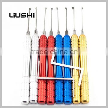 China supplier locksmith supplies 8 pcs lock pick set HUK locksmith tool for professional locksmith