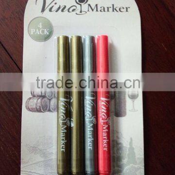 hot selling colorfull metallic wine glass pen