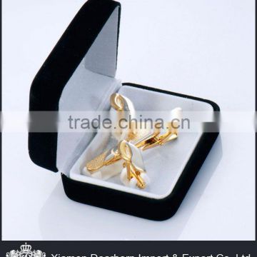 Fashional metal cufflink and tie pin set