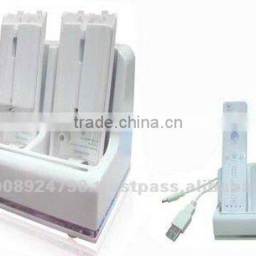 White Dual charge station for WII motion plus remote